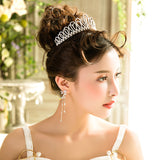 New Princess Full Zircon Tiaras Crowns for Brides Silver Wedding Hairbands Crystal Wedding Accessories