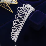 New Princess Full Zircon Tiaras Crowns for Brides Silver Wedding Hairbands Crystal Wedding Accessories