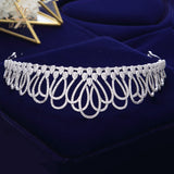 New Princess Full Zircon Tiaras Crowns for Brides Silver Wedding Hairbands Crystal Wedding Accessories