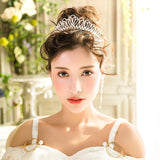 New Princess Full Zircon Tiaras Crowns for Brides Silver Wedding Hairbands Crystal Wedding Accessories