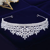 Top Quality Gold Sparkling Zircon Brides Tiaras Crown Bridal Hairbands Headpiece Wedding Hair Accessories