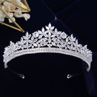 Top Quality Gold Sparkling Zircon Brides Tiaras Crown Bridal Hairbands Headpiece Wedding Hair Accessories