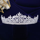 Top Quality Gold Sparkling Zircon Brides Tiaras Crown Bridal Hairbands Headpiece Wedding Hair Accessories