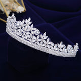 Top Quality Gold Sparkling Zircon Brides Tiaras Crown Bridal Hairbands Headpiece Wedding Hair Accessories