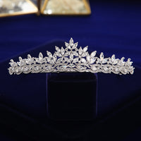 Elegant Gold Bride Tiaras Headpieces Full Zircon Crystal Wedding Crowns for Bridal Hair Accessories TR0191