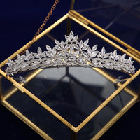 Elegant Gold Bride Tiaras Headpieces Full Zircon Crystal Wedding Crowns for Bridal Hair Accessories TR0191