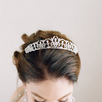 Luxury Stunning Silver Sparkling Zircon Brides Tiaras Crown Bridal Hairbands Headpiece Wedding Hair Accessories