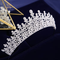 Elegant Princess Zircon Brides Tiaras Crowns Crystal Headbands Wedding Hair Accessories Prom Jewelry