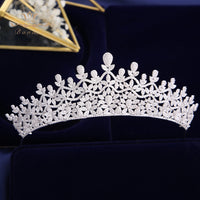 Elegant Princess Zircon Brides Tiaras Crowns Crystal Headbands Wedding Hair Accessories Prom Jewelry