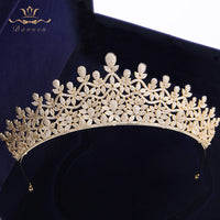 Elegant Princess Zircon Brides Tiaras Crowns Crystal Headbands Wedding Hair Accessories Prom Jewelry