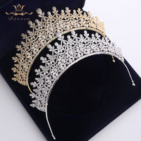 Elegant Princess Zircon Brides Tiaras Crowns Crystal Headbands Wedding Hair Accessories Prom Jewelry