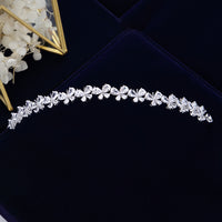 Silver Butterfly Tiaras Crowns Zircon Crystal Hairbands Headpieces Small Wedding Hair Accessories Bridesmaid Hairband