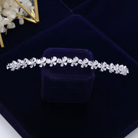 Silver Butterfly Tiaras Crowns Zircon Crystal Hairbands Headpieces Small Wedding Hair Accessories Bridesmaid Hairband