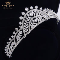 Royal Zircon Plated Crystal Tiaras Crowns Zircon Brides Tiara Crown Bridal Hairbands TR0270