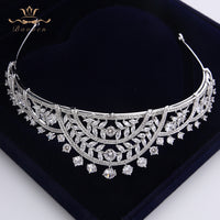 Royal Zircon Plated Crystal Tiaras Crowns Zircon Brides Tiara Crown Bridal Hairbands TR0270