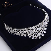 Royal Zircon Plated Crystal Tiaras Crowns Zircon Brides Tiara Crown Bridal Hairbands TR0270