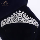 Royal Zircon Plated Crystal Tiaras Crowns Zircon Brides Tiara Crown Bridal Hairbands TR0270