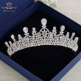 Fashion CZ Zircon Crystal Brides Crowns Tiaras Princess Headband For Brides Wedding Hair Accessories TR0318