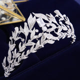 Gorgeous Full Crystal Brides Tiaras Crowns Silver Wedding Accessories Royal Queen Evening Hair Jewelry