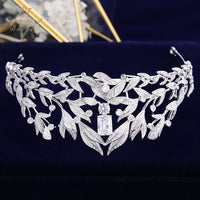 Gorgeous Full Crystal Brides Tiaras Crowns Silver Wedding Accessories Royal Queen Evening Hair Jewelry