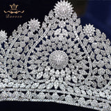 Luxurious Crystal Wedding Tiaras Crowns Brides Full Zircon Hairbands