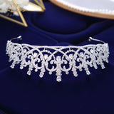 Sparking Heart Shape Full Zircon Brides Tiaras Crowns Silver Bridal Hairbands Wedding Hair Accessories TR0340