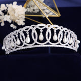 Princess Diana Wedding Tiaras Crystals Zircon Baroque Bridal Crowns Tocado Novia Bride Hair Jewelry Wedding Hair Accessories