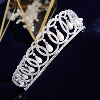 Princess Diana Wedding Tiaras Crystals Zircon Baroque Bridal Crowns Tocado Novia Bride Hair Jewelry Wedding Hair Accessories