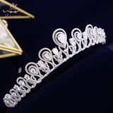 Fashion Wedding Hairbands Full Zircon Bridal Tiaras Crowns Plated Crystal For Brides Women Hair Jewelry