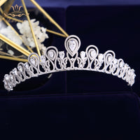 Fashion Wedding Hairbands Full Zircon Bridal Tiaras Crowns Plated Crystal For Brides Women Hair Jewelry