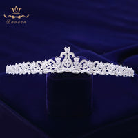 Elegant Leaves Full Zircon Wedding Tiaras Hairbands Crystal Brides Hair Accessories Evening Hair Jewelry