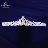 Elegant Leaves Full Zircon Wedding Tiaras Hairbands Crystal Brides Hair Accessories Evening Hair Jewelry