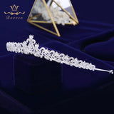 Elegant Leaves Full Zircon Wedding Tiaras Hairbands Crystal Brides Hair Accessories Evening Hair Jewelry