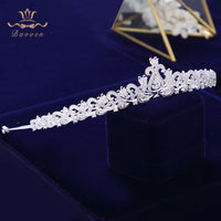 Elegant Leaves Full Zircon Wedding Tiaras Hairbands Crystal Brides Hair Accessories Evening Hair Jewelry