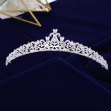 Elegant Leaves Full Zircon Wedding Tiaras Hairbands Crystal Brides Hair Accessories Evening Hair Jewelry