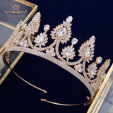 Sparkling Silver Full Zircon Crystal Brides Tiaras Crowns Wedding Hairbands Royal Queen Evening Hair Jewelry TR0412