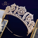 Full Zircon Crystal Wedding Hair Accessories Brides Royal Princess Hairbands Queen Silver Tiaras Crowns