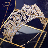 Full Zircon Crystal Wedding Hair Accessories Brides Royal Princess Hairbands Queen Silver Tiaras Crowns