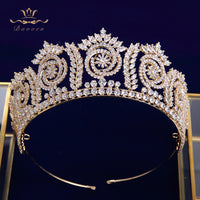 Full Zircon Crystal Wedding Hair Accessories Brides Royal Princess Hairbands Queen Silver Tiaras Crowns