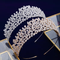 Gold\Silver Oversize Royal Wedding Tiaras Crowns for Brides Crystal Brides Headbands Evening Hair Accessories TR0419