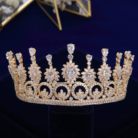 Cubic Zircon Crystal Wedding Hair Accessories Royal Princess Silver Brides Tiaras Crowns TR0420