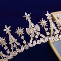 Gold\Silver Simple Full ZirconTiaras Crowns for Bridal Crystal Brides Hairbands  Evening Hair Accessories TR0421