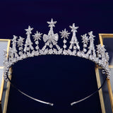 Gold\Silver Simple Full ZirconTiaras Crowns for Bridal Crystal Brides Hairbands  Evening Hair Accessories TR0421