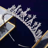 Gold\Silver Simple Full ZirconTiaras Crowns for Bridal Crystal Brides Hairbands  Evening Hair Accessories TR0421