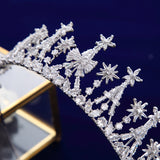 Gold\Silver Simple Full ZirconTiaras Crowns for Bridal Crystal Brides Hairbands  Evening Hair Accessories TR0421