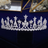 Gold\Silver Simple Full ZirconTiaras Crowns for Bridal Crystal Brides Hairbands  Evening Hair Accessories TR0421