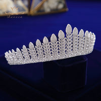 Gorgeous Princess Plated Crystal Silver Brides Tiaras Crowns Wedding Hair Accessories TR0428