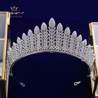 Gorgeous Princess Plated Crystal Silver Brides Tiaras Crowns Wedding Hair Accessories TR0428