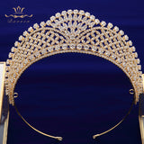 Oversize Royal Full Zircon Bridal Tiaras Crowns Headpieces Plated Crystal Wedding Hairbands For Brides TR0431