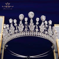 Royal Princess Crystal Silver Brides Tiaras Crowns Headpieces Wedding Hair Accessories TR0432